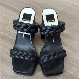 Dolce Vita Women's Black Braided Heels size 7.5